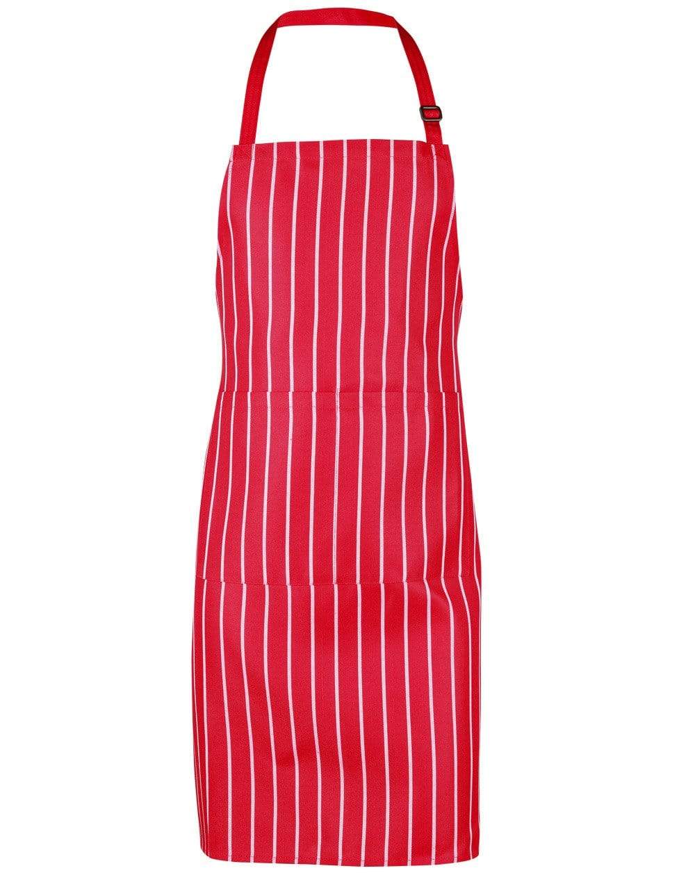 Long Waist Apron AP04 Hospitality & Chefwear Australian Industrial Wear W 70cm x H 85cm Red/White 